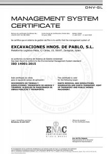Certfificado Excavaciones Hermanos de Pablo - II